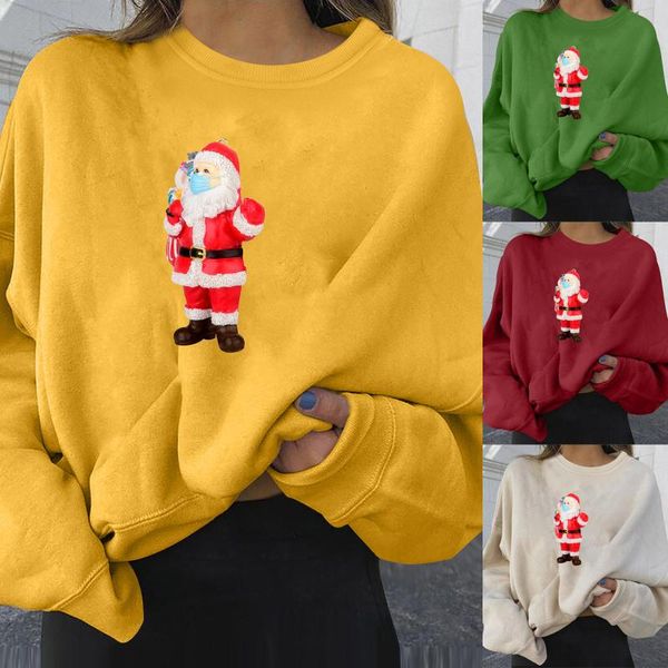 women's hoodies & sweatshirts christmas fashion casual long sleeve printed ladies loose vestido de mujer, Black
women's hoodies & sweatshirts christmas fashion casual long sleeve printed ladies loose vestido de mujer, Black
