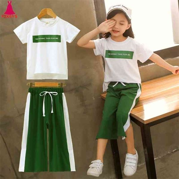 girls clothing sets short sleeve t-shirt+pants 2pcs summer kids outwear children clothes suits 3 4 5 6 7 8 9 10 11 12 years 210326, White
girls clothing sets short sleeve t-shirt+pants 2pcs summer kids outwear children clothes suits 3 4 5 6 7 8 9 10 11 12 years 210326, White