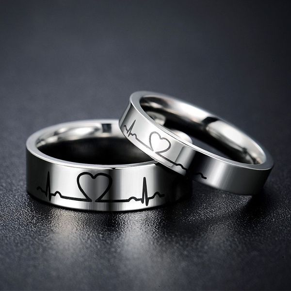 promise heartbeat jewelry ring engagement party accessories for couple ring wedding ring for female men stainless steel, Slivery;golden
promise heartbeat jewelry ring engagement party accessories for couple ring wedding ring for female men stainless steel, Slivery;golden