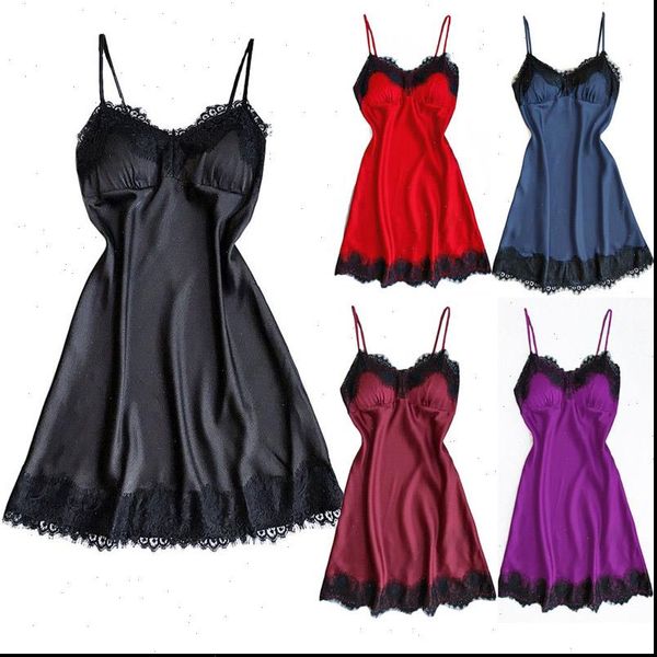 home fun pajamas temptation womens sleepwears v neck lace side straps nightdress multi color optional underwear europe amp america, Black;red
home fun pajamas temptation womens sleepwears v neck lace side straps nightdress multi color optional underwear europe amp america, Black;red
