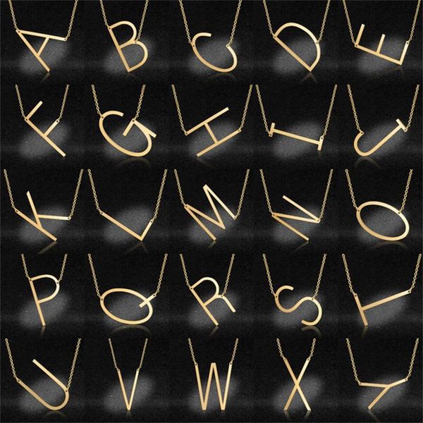 fashion 26 english letters pendant necklaces capitalization letter necklace stainless steel jewelry ornaments accessories, Silver
fashion 26 english letters pendant necklaces capitalization letter necklace stainless steel jewelry ornaments accessories, Silver