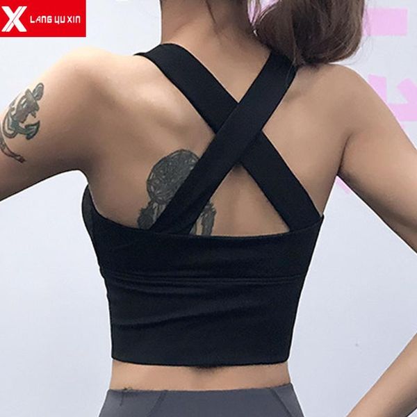 women's front zipper sports underwear running shockproof yoga vest high strength fitness bra cross back sport bras gym clothing, White;black
women's front zipper sports underwear running shockproof yoga vest high strength fitness bra cross back sport bras gym clothing, White;black