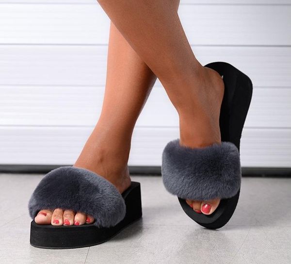 autumn and winter fur slippers women real slides furry flat sandals female casual cute fluffy shoes, Black
autumn and winter fur slippers women real slides furry flat sandals female casual cute fluffy shoes, Black