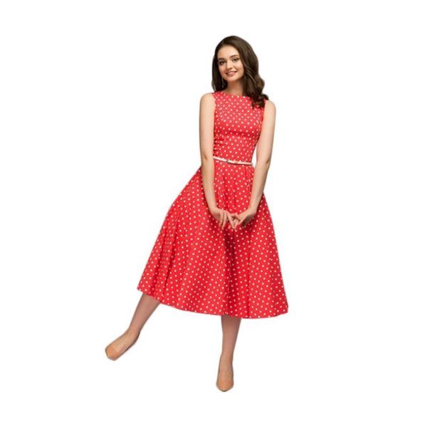 womens summer vintage polka dot printed sleeveless swing a-line midi dress country style mid empire waist o-neck pleated boho 3 casual dress, Black;gray
womens summer vintage polka dot printed sleeveless swing a-line midi dress country style mid empire waist o-neck pleated boho 3 casual dress, Black;gray