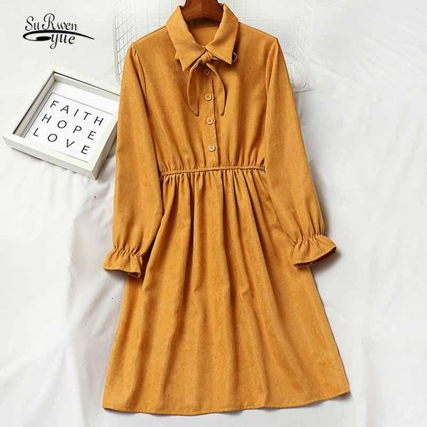 bow tie lapel slim button 2021 autumn and winter mid-length dress women a-line solid elastic waist lantern sleeve 12021 casual dresses, Black;gray
bow tie lapel slim button 2021 autumn and winter mid-length dress women a-line solid elastic waist lantern sleeve 12021 casual dresses, Black;gray