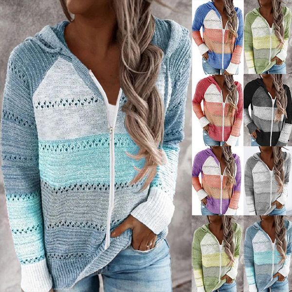 casual patchwork women elegant long womens sweaters sleeves hooded zipper cardigan hollow out leisure autumn top, White;black
casual patchwork women elegant long womens sweaters sleeves hooded zipper cardigan hollow out leisure autumn top, White;black