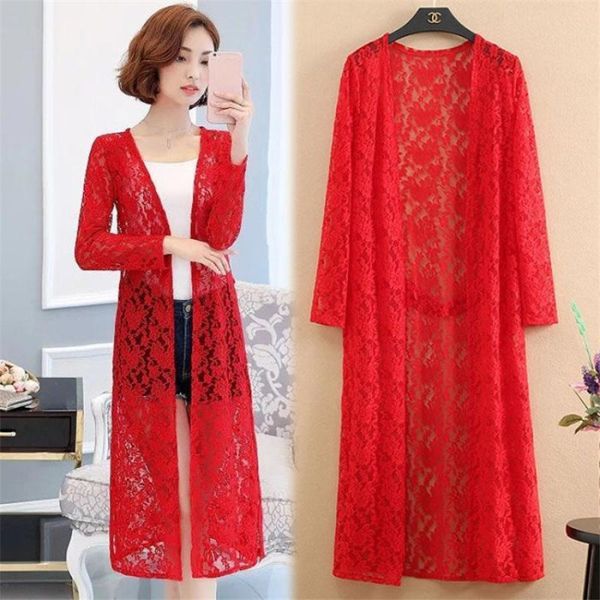 women's blouses & shirts gowyimmes 2021 lace girl v-neck shirt lady midi-long hollow out blusas basic summer sun protection clothings, White
women's blouses & shirts gowyimmes 2021 lace girl v-neck shirt lady midi-long hollow out blusas basic summer sun protection clothings, White