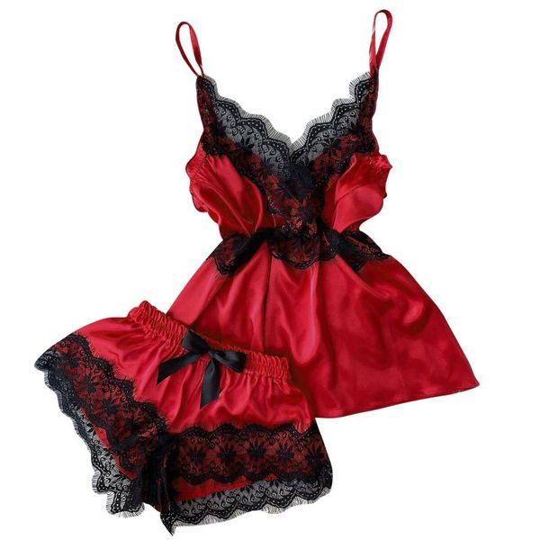 women's shorts femme sets women short v-neck eyelash lace stain camisole pajamas bowknot set traf ropa mujer vetement 2021, White;black
women's shorts femme sets women short v-neck eyelash lace stain camisole pajamas bowknot set traf ropa mujer vetement 2021, White;black