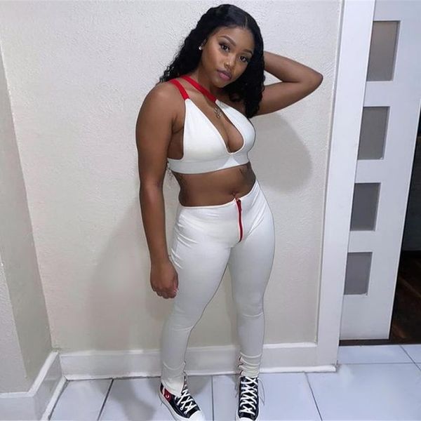 women's two piece pants kgfigu 2021 arrival one shoulder strap zipper fitness bodycon solid on date party night comfort set, White
women's two piece pants kgfigu 2021 arrival one shoulder strap zipper fitness bodycon solid on date party night comfort set, White