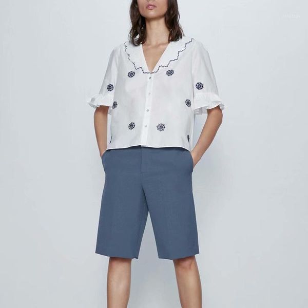 plus size 2021 autumn fashion women chiffon shirts short sleeve print blouses casual turn down collar women's &, White
plus size 2021 autumn fashion women chiffon shirts short sleeve print blouses casual turn down collar women's &, White