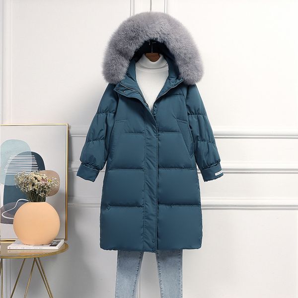 winter large real fur collar hooded feather et women loose long down coat slim warm ffy thick outwear, Black
winter large real fur collar hooded feather et women loose long down coat slim warm ffy thick outwear, Black