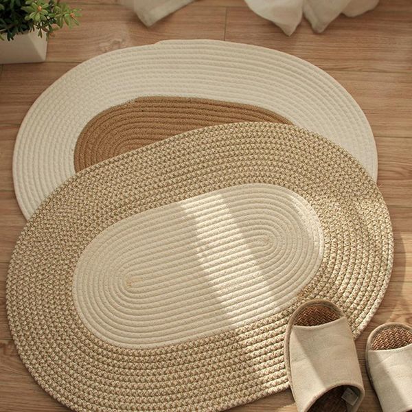 carpets hand-woven doormat non-slip floor mat oval carpet for balcony hallway area rug japanese style entrance mats dust removal footpad
carpets hand-woven doormat non-slip floor mat oval carpet for balcony hallway area rug japanese style entrance mats dust removal footpad