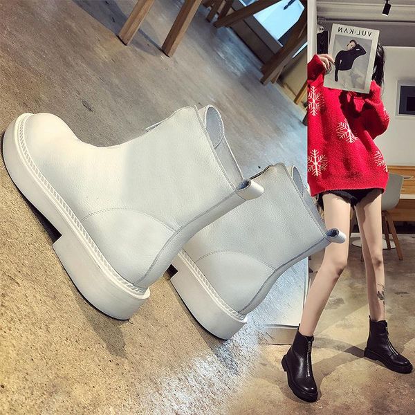 boots winter 2021 cotton leather front zipper women's autumn short added layer, Black
boots winter 2021 cotton leather front zipper women's autumn short added layer, Black