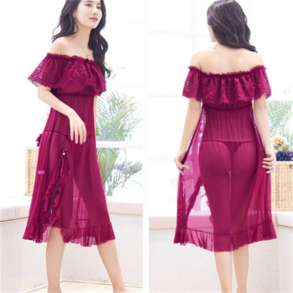 women's sleepwear fdfklak women night dress slash neck nightwear lingerie lace hollow out sleepwear nightgowns loose summer nuisette kv, Black;red
women's sleepwear fdfklak women night dress slash neck nightwear lingerie lace hollow out sleepwear nightgowns loose summer nuisette kv, Black;red