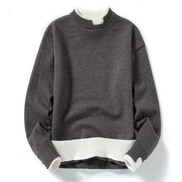 men's sweaters autumn and winter o-neck sweater men korean casual pullover fashion loose fake two piece stitching, White;black
men's sweaters autumn and winter o-neck sweater men korean casual pullover fashion loose fake two piece stitching, White;black