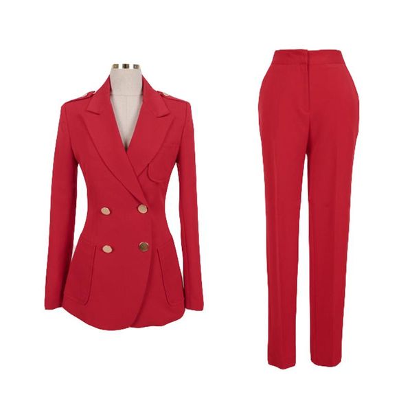 women's suits & blazers autumn and winter wear two-piece ol temperament suit jacket casual professional trousers two piece set, White;black
women's suits & blazers autumn and winter wear two-piece ol temperament suit jacket casual professional trousers two piece set, White;black