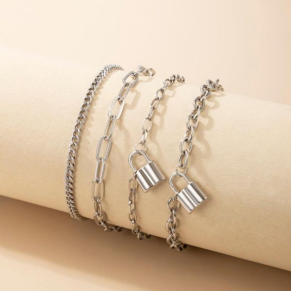 anklets huatang bohemian lock anklet set for women simple geometry silver color alloy bangle lady sandy beach jewelry accessories 19173, Red;blue
anklets huatang bohemian lock anklet set for women simple geometry silver color alloy bangle lady sandy beach jewelry accessories 19173, Red;blue