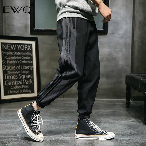 men's pants ewq / 2021 fashion autumn contrast stitching japanese style striped sports trousers male loose casual tide 9a332, Black
men's pants ewq / 2021 fashion autumn contrast stitching japanese style striped sports trousers male loose casual tide 9a332, Black