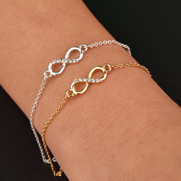 link, chain silver color number 8 endless bracelet for women forever eternal friendship infinity fashion, Black
link, chain silver color number 8 endless bracelet for women forever eternal friendship infinity fashion, Black
