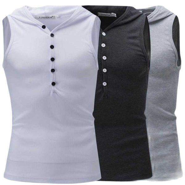hooded collar tank casual slim men tanks sleeveless vest fitness elastic cotton mens clothing, White;black
hooded collar tank casual slim men tanks sleeveless vest fitness elastic cotton mens clothing, White;black
