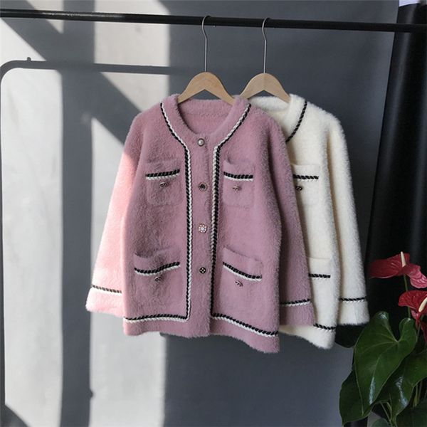 women's jackets autumn fake vison cashmere cardigan feminine sleeve long crocheted sweatshirt office ladies cardigans loose coat h672 s, Black;brown
women's jackets autumn fake vison cashmere cardigan feminine sleeve long crocheted sweatshirt office ladies cardigans loose coat h672 s, Black;brown