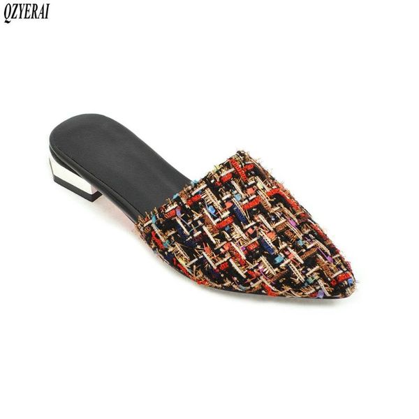 slippers spring/summer women's low heels pointed outdoor party shoes size 34-43, Black
slippers spring/summer women's low heels pointed outdoor party shoes size 34-43, Black