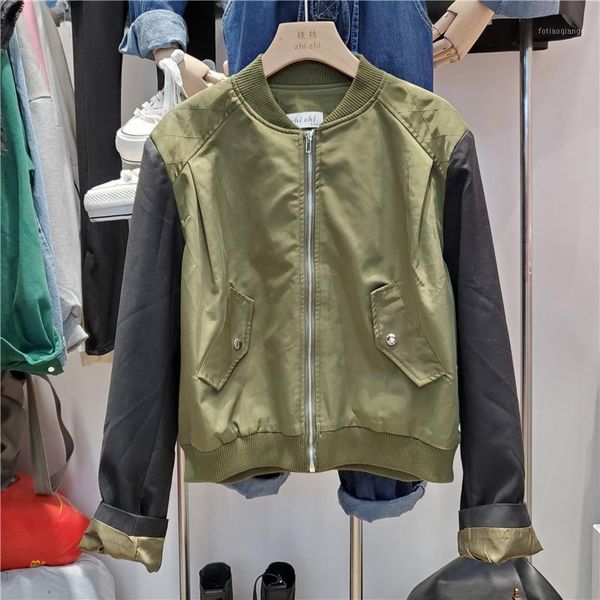 women's jackets seebeautiful contrast color spliced loose jacket coat stand collar long sleeve zipper women autumn 2021 fashion tide g4, Black;brown
women's jackets seebeautiful contrast color spliced loose jacket coat stand collar long sleeve zipper women autumn 2021 fashion tide g4, Black;brown