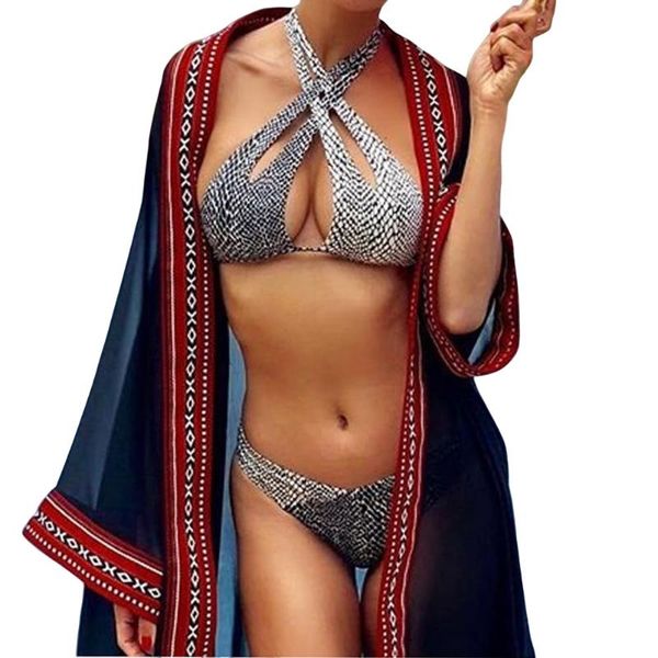 women bikini cover up boho floral cardigan kimono chiffon shawl beachwear ladies summer sundress long sleeve cover-ups women's swimwear, White;black
women bikini cover up boho floral cardigan kimono chiffon shawl beachwear ladies summer sundress long sleeve cover-ups women's swimwear, White;black