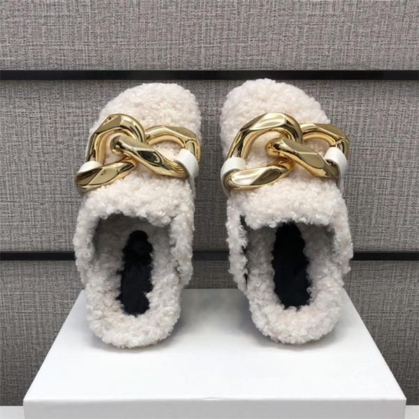 shearling women mules gold chains shoes designer flats dress ladies zapatos de mujer winter fur slippers sapato feminino, Black
shearling women mules gold chains shoes designer flats dress ladies zapatos de mujer winter fur slippers sapato feminino, Black