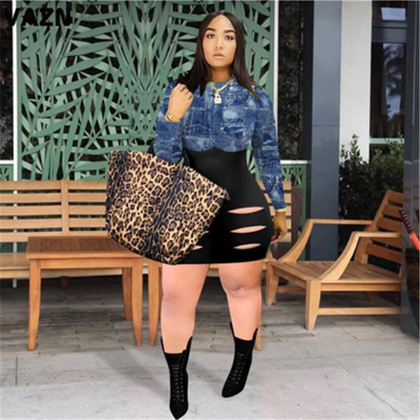 autumn plus size upsurge patchwork young daily hole soft elastic full sleeve high waist women thin mini dress casual dresses, Black;gray
autumn plus size upsurge patchwork young daily hole soft elastic full sleeve high waist women thin mini dress casual dresses, Black;gray