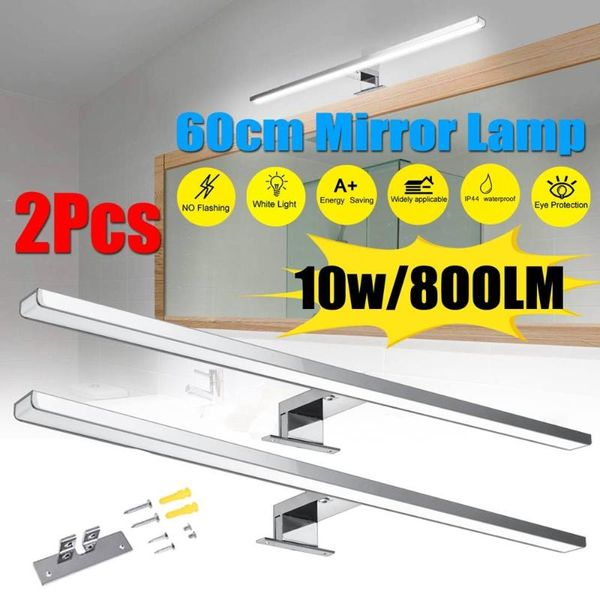 1/2x indoor wall lamp led light mirror 10w white 60cm waterproof aluminum lighting bathroom restroom makeup
1/2x indoor wall lamp led light mirror 10w white 60cm waterproof aluminum lighting bathroom restroom makeup