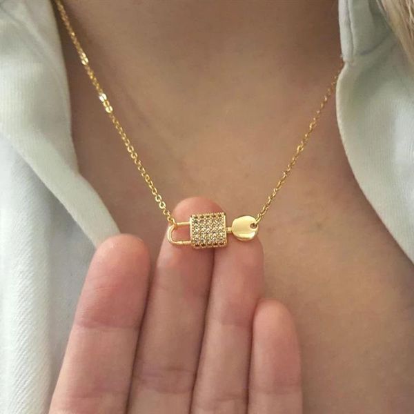 minimalism cz lock key statement necklace for women fashion jewelry gold color chain creative choker femme collier pendant necklaces, Silver
minimalism cz lock key statement necklace for women fashion jewelry gold color chain creative choker femme collier pendant necklaces, Silver