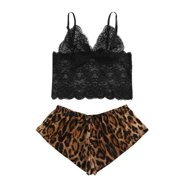 women seductive pajamas custom-made lace leopard underwear summer 211203, Black;white
women seductive pajamas custom-made lace leopard underwear summer 211203, Black;white