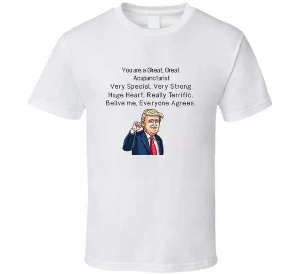 acupuncturist t shirt novelty trump loves your occupation tee cool glam gift top, White;black
acupuncturist t shirt novelty trump loves your occupation tee cool glam gift top, White;black