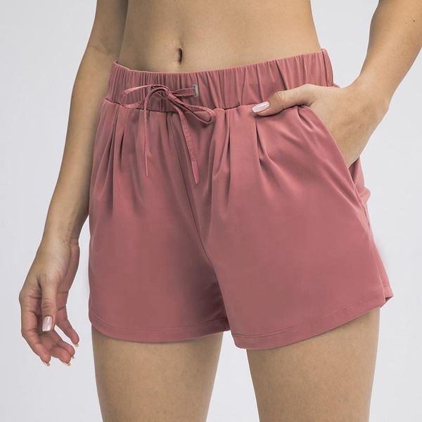 women's shorts drawstring loos fit waist women yoga sport plain soft nylon fitness running stretch workout gym, White;black
women's shorts drawstring loos fit waist women yoga sport plain soft nylon fitness running stretch workout gym, White;black