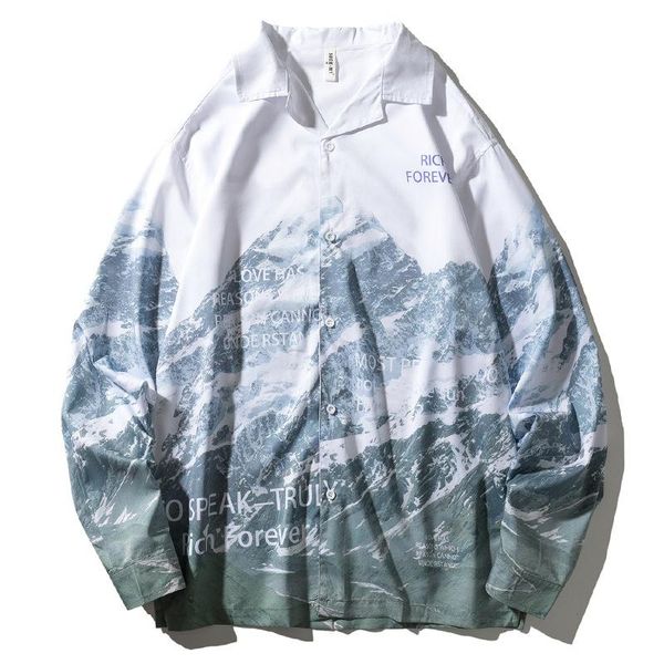 men's casual shirts street large size tide brand shirt men clothes printed white loose drop shoulder long sleeve, White;black
men's casual shirts street large size tide brand shirt men clothes printed white loose drop shoulder long sleeve, White;black
