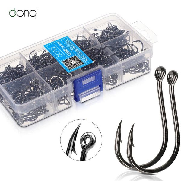 fishing hooks donql 500/600pcs high carbon steel barbed hook tackle jig bait holder carp head
fishing hooks donql 500/600pcs high carbon steel barbed hook tackle jig bait holder carp head
