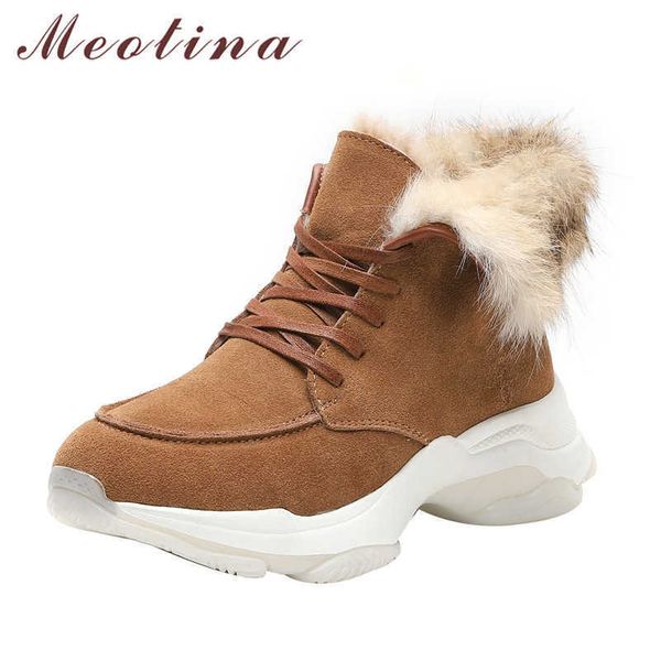 meotina cow suede platform flat ankle boots women short boots shoes lace up real leather fur lining warm ladies boots winter 210608, Black
meotina cow suede platform flat ankle boots women short boots shoes lace up real leather fur lining warm ladies boots winter 210608, Black