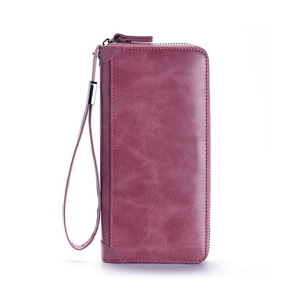 arrival fashion lady long zip wallet and purse design genuine leather woman clutch bag large capacity wristband coin pocket, White 
arrival fashion lady long zip wallet and purse design genuine leather woman clutch bag large capacity wristband coin pocket, White