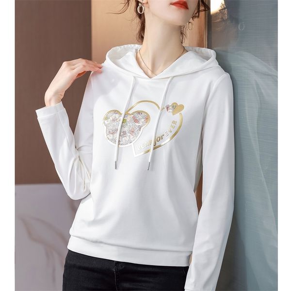 2021 autumn new cotton printed casual letter hooded sweater women's korean loose student top, Black
2021 autumn new cotton printed casual letter hooded sweater women's korean loose student top, Black