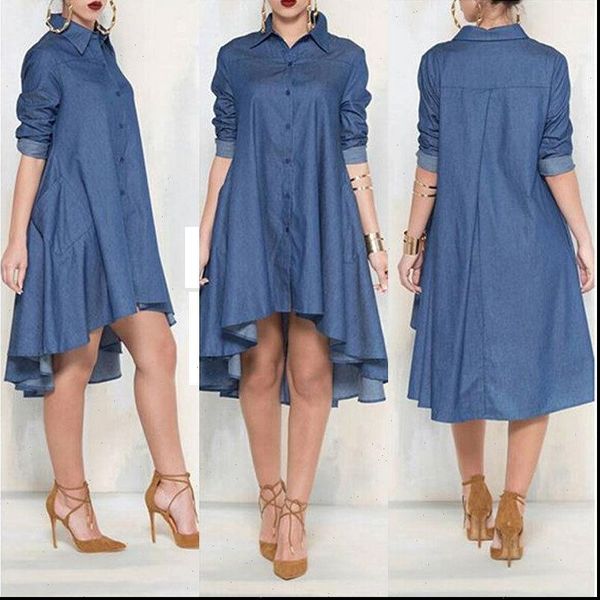 casual loose long sleeve womens shirt denim jeans sundress short mini vestido cocktail party clubwear outfits top, White
casual loose long sleeve womens shirt denim jeans sundress short mini vestido cocktail party clubwear outfits top, White