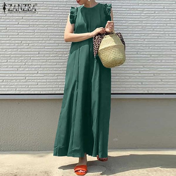 elegant solid summer dress women's ruffle sundress zanzea 2021 casual sleeveless maxi vestidos female hollow robe y1006, Black;gray
elegant solid summer dress women's ruffle sundress zanzea 2021 casual sleeveless maxi vestidos female hollow robe y1006, Black;gray
