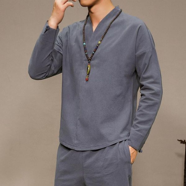 men's tracksuits 2021 men chinese style linen tang suit long sleeve vintage tai chi v-neck tshirt +pants sets male streetwear 2 pieces, Gray
men's tracksuits 2021 men chinese style linen tang suit long sleeve vintage tai chi v-neck tshirt +pants sets male streetwear 2 pieces, Gray