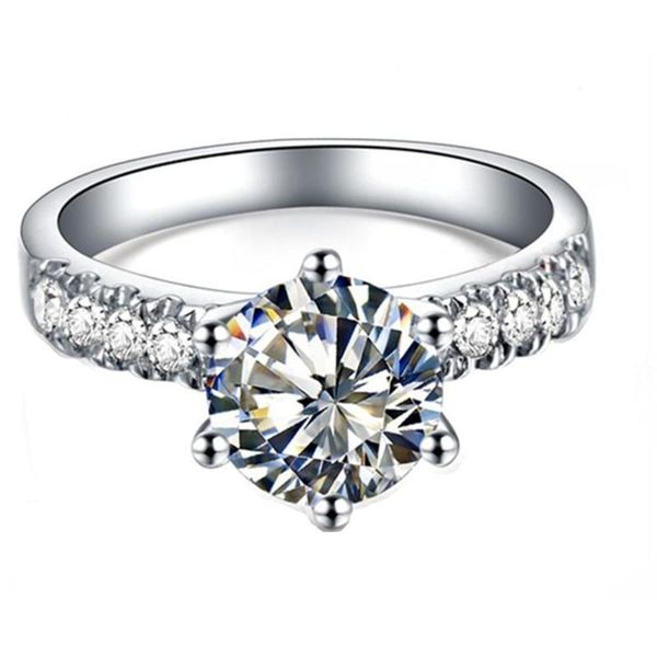 cluster rings genuine white gold jewelry 2ct moissanite diamond ring test real classic prongs solitaire with accents engagement 18k, Golden;silver
cluster rings genuine white gold jewelry 2ct moissanite diamond ring test real classic prongs solitaire with accents engagement 18k, Golden;silver