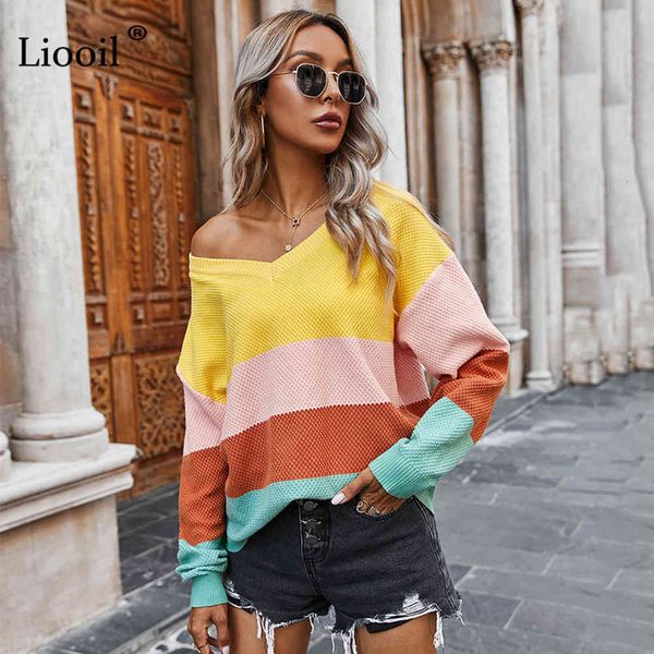 knits autumn winter knitted sweater women color block long sleeve v neck female casual patchwork knitwear and pullovers, White
knits autumn winter knitted sweater women color block long sleeve v neck female casual patchwork knitwear and pullovers, White