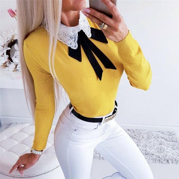 sweet lace collor bow tie blouse women long sleeve kawaii blusa blue yellow white ol work shirts ladies casual chemisier women's blouse
sweet lace collor bow tie blouse women long sleeve kawaii blusa blue yellow white ol work shirts ladies casual chemisier women's blouse