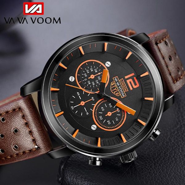 wristwatches vava voom men's quartz watches men three-eye decoration dial watch waterproof reloj de hombre, Slivery;brown
wristwatches vava voom men's quartz watches men three-eye decoration dial watch waterproof reloj de hombre, Slivery;brown