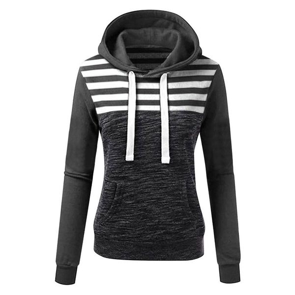 women's hoodies & sweatshirts ladies hoodie sweater pullover pocket casual sweatshirt fashion striped clothing moletom feminino natal, Black
women's hoodies & sweatshirts ladies hoodie sweater pullover pocket casual sweatshirt fashion striped clothing moletom feminino natal, Black