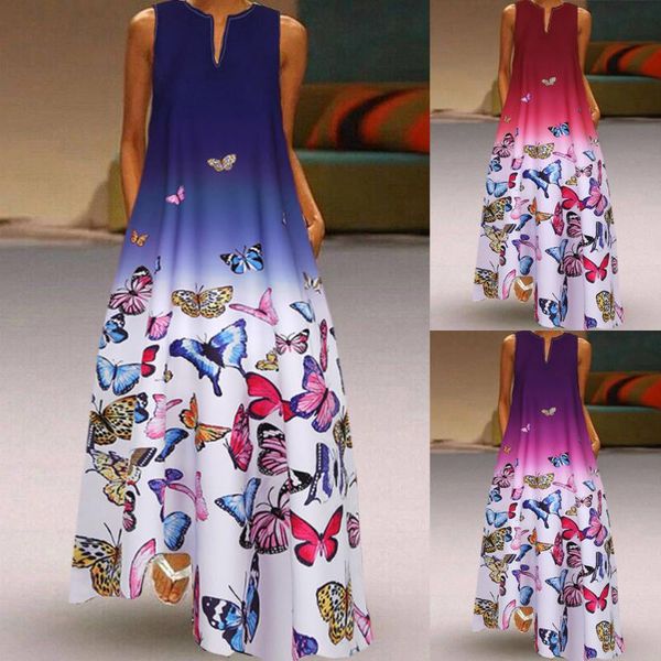 summer long dress women butterfly print plus boho sleeveless v collar shirt ladies tie-dye pocket dresses vestidos* casual, Black;gray
summer long dress women butterfly print plus boho sleeveless v collar shirt ladies tie-dye pocket dresses vestidos* casual, Black;gray
