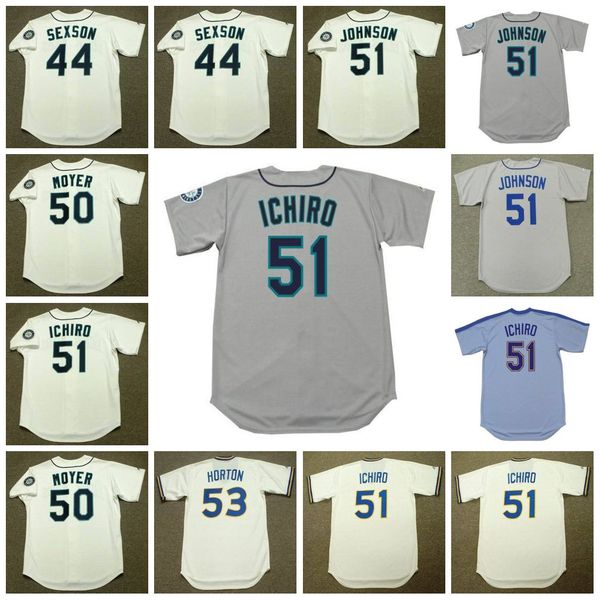 seattle vintage baseball jersey 44 richie sexson 2005 50 jamie moyer 1997 51 ichiro suzuki 1970's randy johnson 1990 53 willie horton 1, Blue;black
seattle vintage baseball jersey 44 richie sexson 2005 50 jamie moyer 1997 51 ichiro suzuki 1970's randy johnson 1990 53 willie horton 1, Blue;black